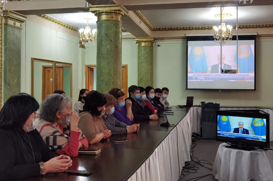 Прослушали выступление Президента РК