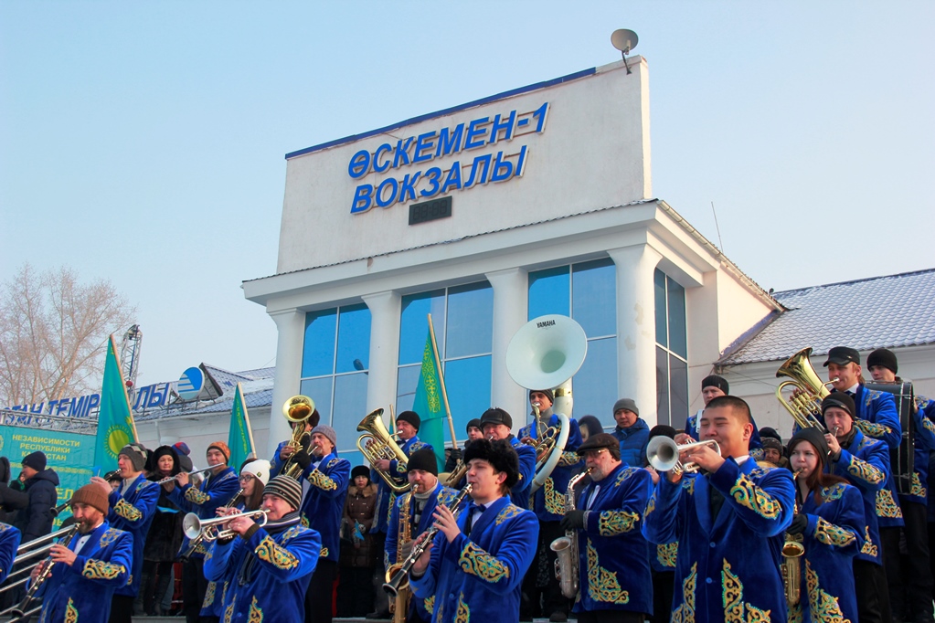 акция «Поезд «Мәңгілік ел» прибыла в Усть-Каменогорск